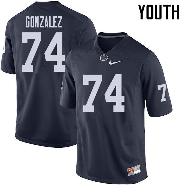 Youth #74 Steven Gonzalez Penn State Nittany Lions College Football Jerseys Sale-Navy